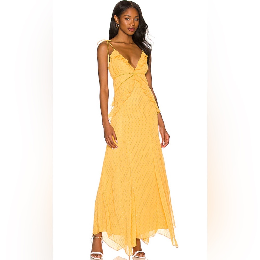 Lovers & Friends Janet Gown in Golden Yellow, Size Small, Purchased from Revolve